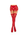 Leg Avenue - Lace Thigh Highs & Garterbelt Red