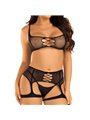 Leg Avenue - Fishnnet Garter Harness & Bra Set