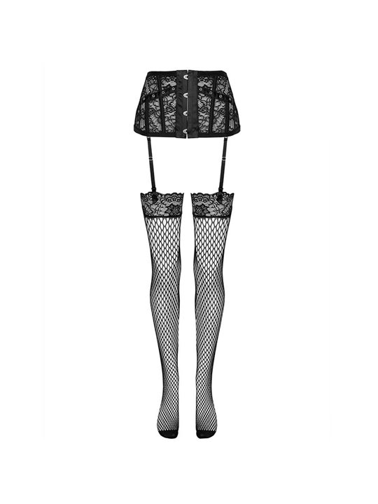 Livco Corsetti - Garter Belt + Stockings Black S/M