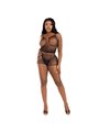 Leg Avenue - T-Shirt & Pants Set Fishnet Black