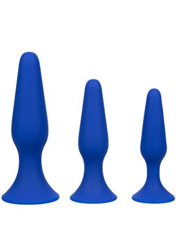 Admiral Anal Trainer Kit - Set di 3 Plug Anali in Silicone Blu
