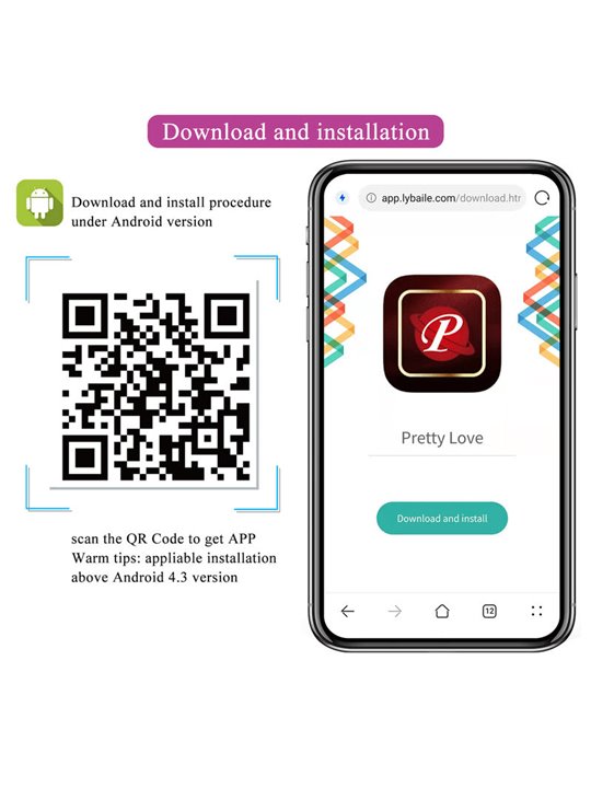 Pretty Love Hector - Vibratore Viola con Stimolazione Elettrica Controllabile Da App