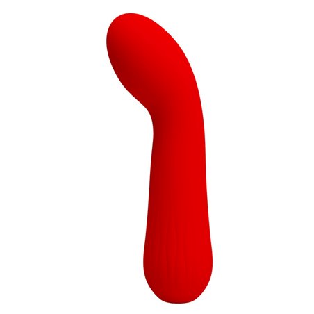 Pretty Love Faun - Vibratore Curvo Punto G in Silicone Rosso