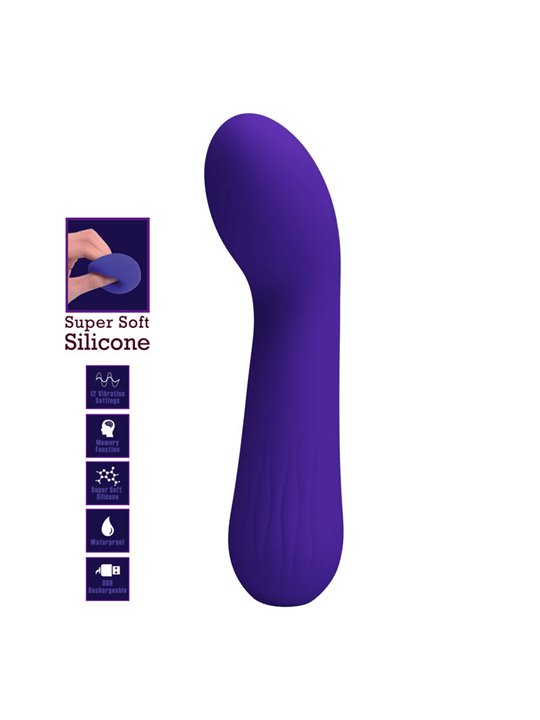 Pretty Love Faun - Vibratore Curvo Punto G in Silicone Viola