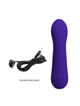 Pretty Love Faun - Vibratore Curvo Punto G in Silicone Viola