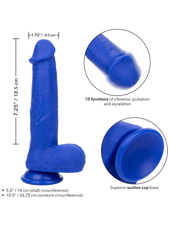 Admiral Vibrating Captain - Vibratore Dildo Realistico Blu
