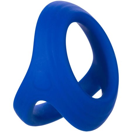 Admiral Cock & Ball Dual Ring - Anello Fallico Doppio in Silicone Blu