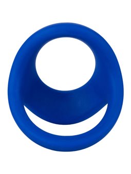 Admiral Cock & Ball Dual Ring - Anello Fallico Doppio in Silicone Blu