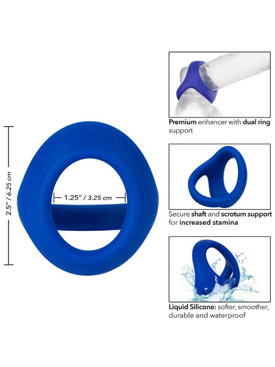 Admiral - Cock Ball Dual Ring Blue