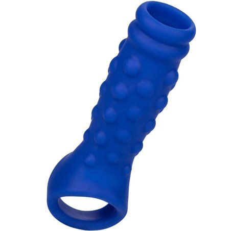 Admiral Beaded Extension - Guaina Fallica con Perline in Silicone Liquido Blu