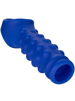 Admiral Beaded Extension - Guaina Fallica con Perline in Silicone Liquido Blu