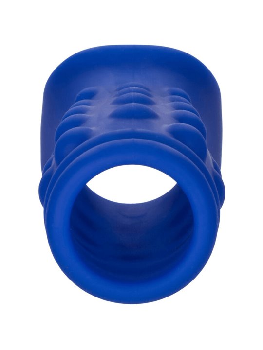 Admiral Beaded Extension - Guaina Fallica con Perline in Silicone Liquido Blu