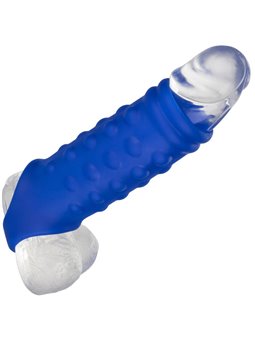 Admiral Beaded Extension - Guaina Fallica con Perline in Silicone Liquido Blu