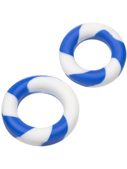 Admiral - Set 2 Anelli Fallici in Silicone Bianco/Blu