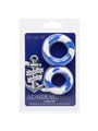 Admiral - Set 2 Anelli Fallici in Silicone Bianco/Blu