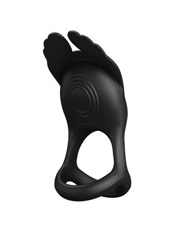Pretty Love - Anello Fallico Vibrante in Silicone Nero