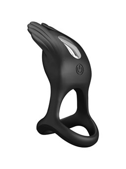 Pretty Love - Vibrant Penis Ring 7 Vibrations Black Silicone