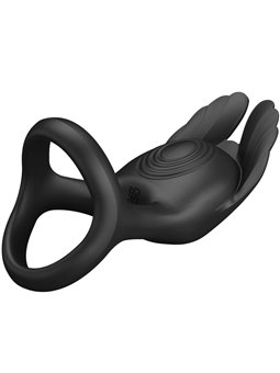 Pretty Love - Vibrant Penis Ring 7 Vibrations Black Silicone