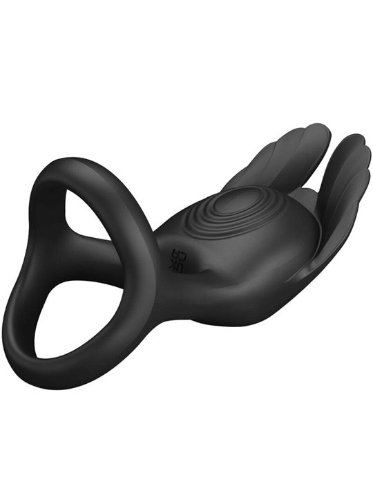 Pretty Love - Anello Fallico Vibrante in Silicone Nero