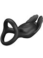 Pretty Love - Vibrant Penis Ring 7 Vibrations Black Silicone