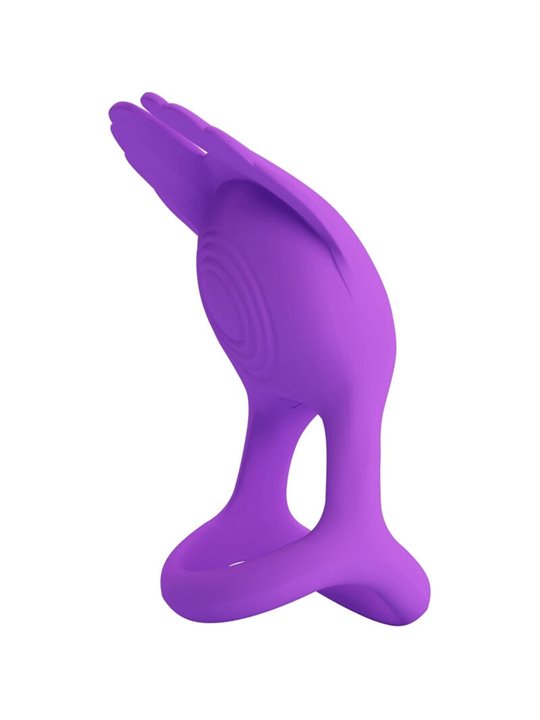 Pretty Love - Anello Fallico Vibrante in Silicone Viola
