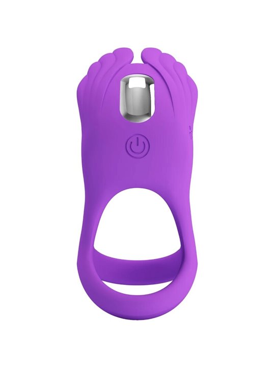 Pretty Love - Anello Fallico Vibrante in Silicone Viola