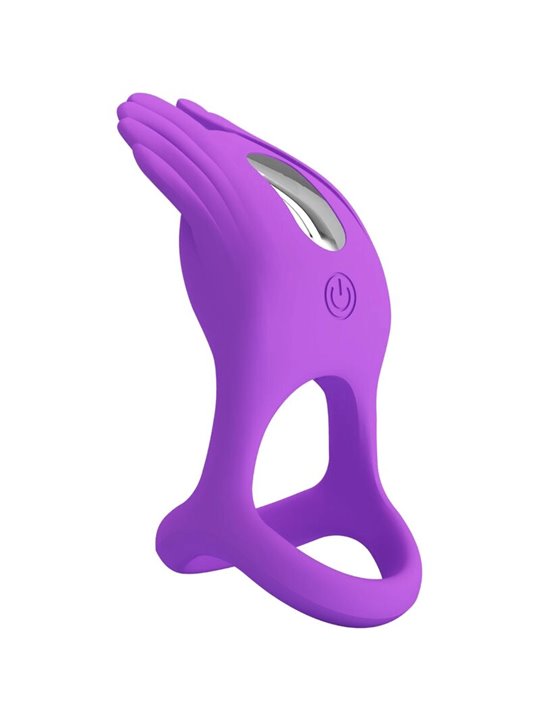 Pretty Love - Anello Fallico Vibrante in Silicone Viola