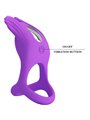 Pretty Love - Vibrant Penis Ring 7 Vibrations Purple Silicone