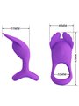 Pretty Love - Anello Fallico Vibrante in Silicone Viola