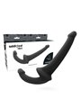 Addicted Toys - Dildo Strap-On Senza Imbracatura con Doppia Penetrazione Nero