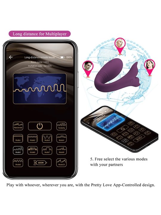 Pretty Love - Jayleen Vibrator App Remote Control Purple
