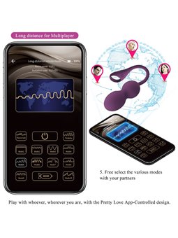 Pretty Love - Elvira Kegel Balls App Remote Control Purple