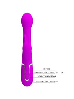 Pretty Love - Dejon Rabbit Vibrator 3 in 1 Multifunction Violet