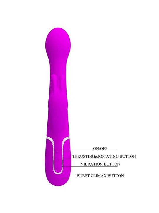 Pretty Love - Dejon Rabbit Vibrator 3 in 1 Multifunction Violet
