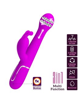 Pretty Love - Dejon Rabbit Vibrator 3 in 1 Multifunction Violet