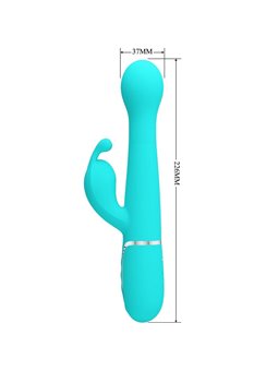 Pretty Love Dejon - Vibratore Rabbit Multifunzione Verde Acqua