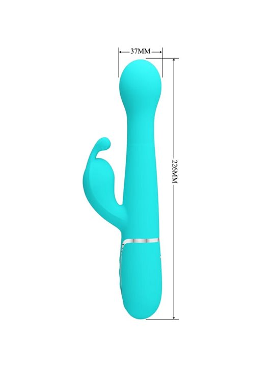 Pretty Love - Dejon Rabbit Vibrator 3 in 1 Multifunction Aqua GReen