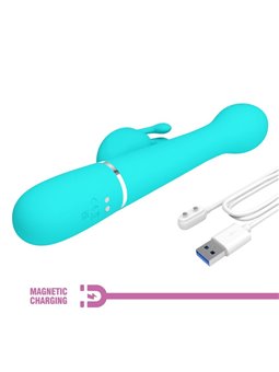 Pretty Love Dejon - Vibratore Rabbit Multifunzione Verde Acqua