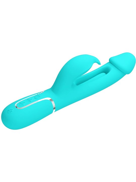 Pretty Love Kampas - Vibratore Rabbit Multifunzione Verde Acqua