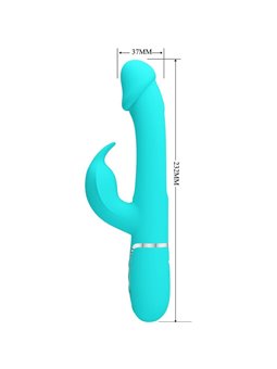Pretty Love Kampas - Vibratore Rabbit Multifunzione Verde Acqua