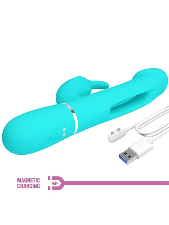 Pretty Love Kampas - Vibratore Rabbit Multifunzione Verde Acqua