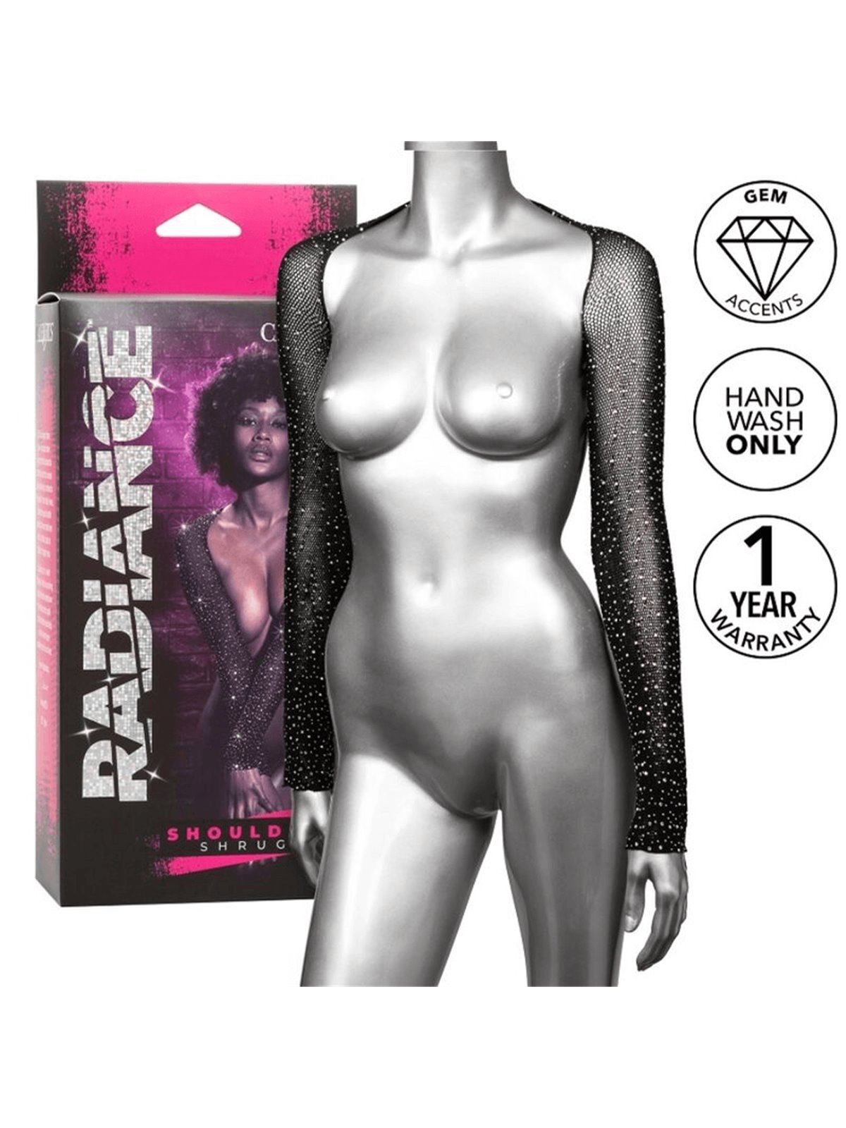 Radiance - Coprispalle in Rete Traspirante e Dettagli in Strass Taglia Unica