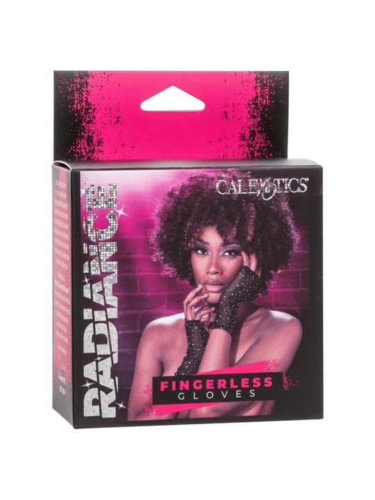 Radiance - Guanti Senza Dita in Rete Traspirante e Dettagli in Strass Taglia Unica