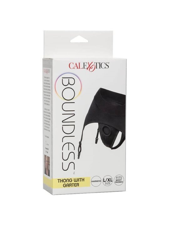 CalExotics - Imbracatura Strap-On a Perizoma con Reggicalze - Taglia S/M