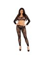 Leg Avenue - Top Corto e Collant alla Caviglia Neri Taglia Unica