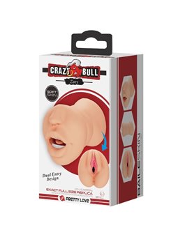 Crazy Bull Zoey - Mastubatore Uomo Realistico Doppia Entrata Bocca e Vagina