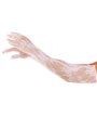 Leg Avenue - Guanti a Rete Floreale Bianchi Taglia Unica