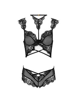 Livco Corsetti Fashion - Palmenom LC 90614 Bra + Panty Black L/XL