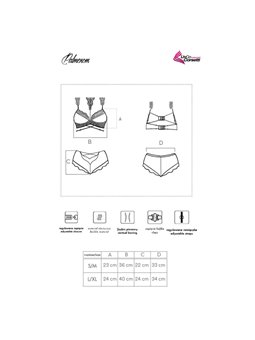 Livco Corsetti Palmenom LC 90614 - Reggiseno + Slip Nero L/XL