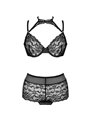Livco Corsetti Linera - Completo Intimo Slip + Reggiseno Nero L/XL